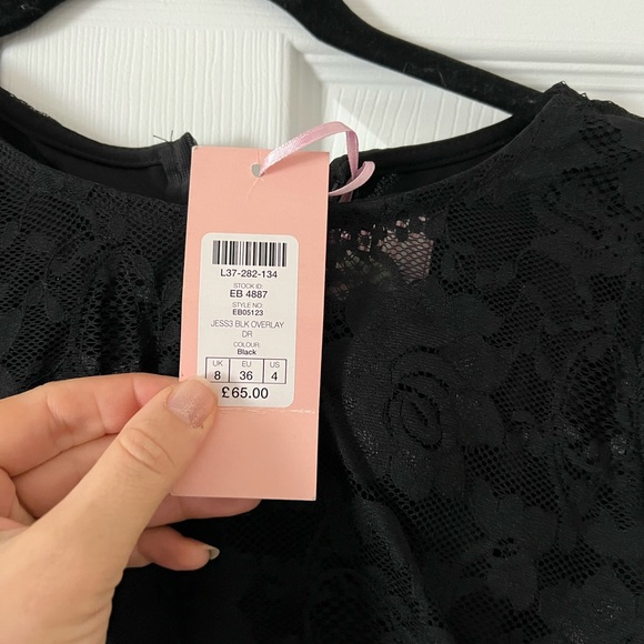 Jessica Wright Lace Overlay Pencil Dress - Black - Picture 6 of 6